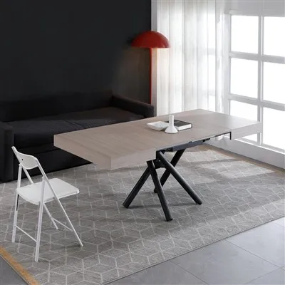 나무 확장식 리프팅 다이닝 테이블